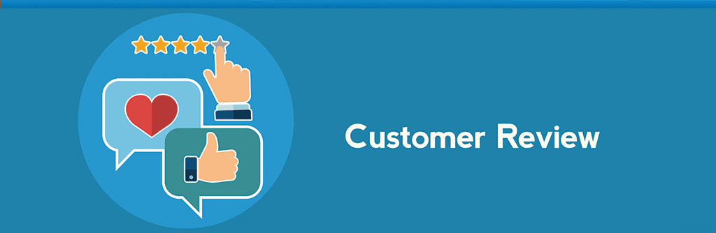 customer review banner